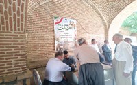 برگزاری ایستگاه پایش فشار خون به مناسبت هفته دولت در مسجد جامع مهاباد