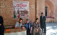 برپایی ایستگاه پایش فشار خون در حاشیه نماز جمعه مهاباد 